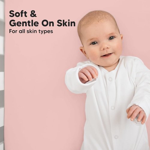 KeaBabies Baby Crib Sheets - 2-Pack Soft Viscose Bamboo Fitted Toddler Bedding | 52x28, Neutral Rose