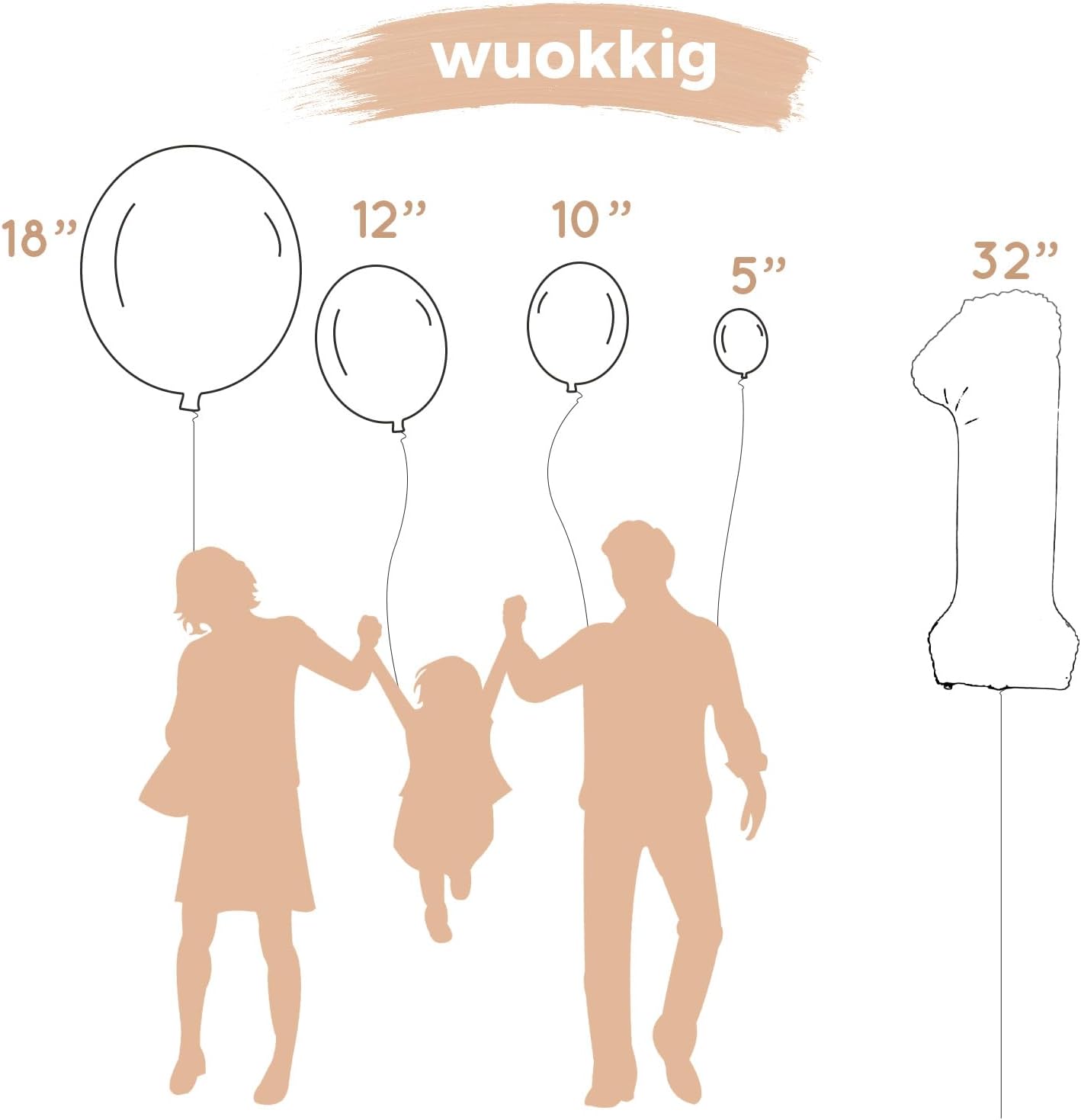 Skiennix 32-Inch Cream Number One Foil Balloon - Perfect for 1st Birthday & Baby Shower Decor