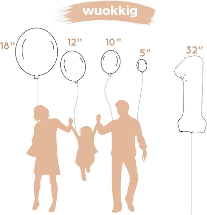 Skiennix 32-Inch Cream Number One Foil Balloon - Perfect for 1st Birthday & Baby Shower Decor