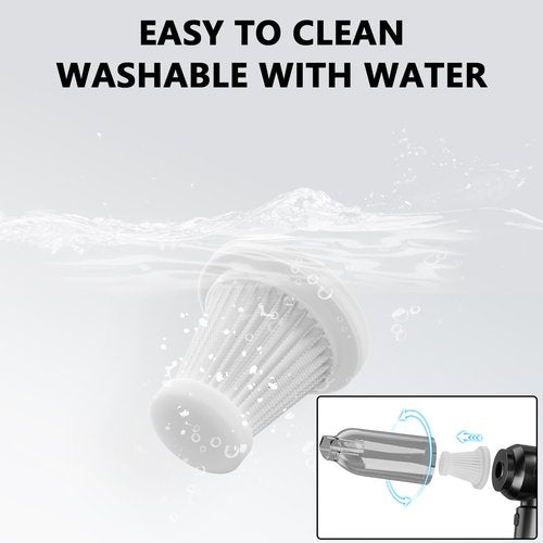 HRYCF Handheld Vacuum,Car Vacuum Cleaner,4-in-1 20000PA High Power Portable Rechargeable Vacuum Cleaner with Brushless Motor, Small Handheld Vacuum & Air Blower & Pump-Black