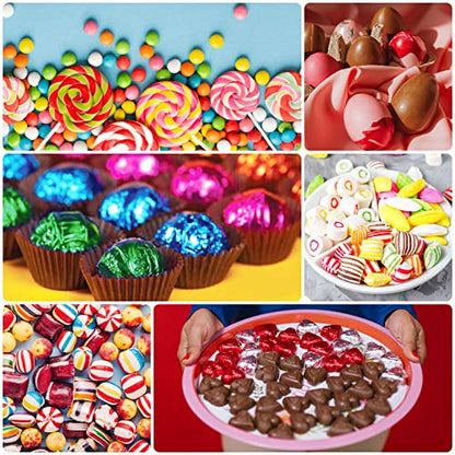 Brown Aluminum Foil Candy Wrappers - 4 Inch, 300pcs Homemade Chocolate Packaging