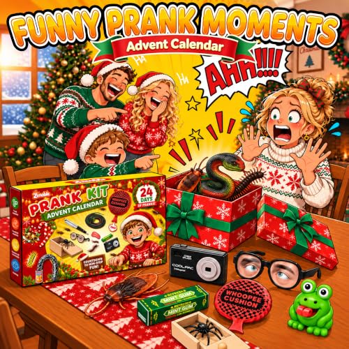 2026 Advent Calendar with Prank Kit for Boys and Girls - Yellow