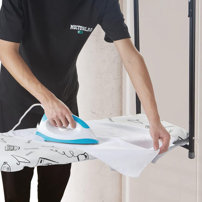 Seiritex Over The Door Ironing Board Cover - Heat Reflective 3-Layer Padding | 13 x 37 Inch, White