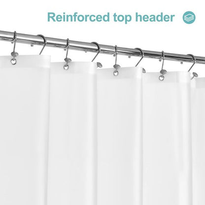 Mrs Awesome Shower Curtain Liner with Magnets, 72x72 Frosted PEVA Plastic Shower Curtain for Bathroom, Lightweight & Waterproof, 72 x 72, Frost