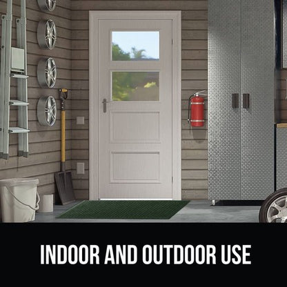 GORILLA GRIP® Ultra Absorbent Front Door Mat Outside Entrance, Traps Dirt, HydroABSORB Doormat Holds Up to 1.7 Cups Water, Stain and Fade Resistant Welcome Mat, Outdoor Entry Rug, 29x17, Green