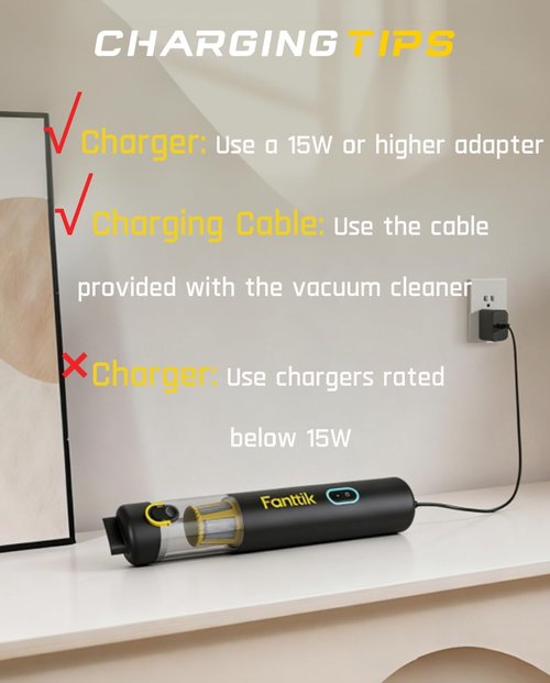 Fanttik Slim V8 APEX Cordless Handheld Car Vacuum - Powerful Suction, Sleek Black Design