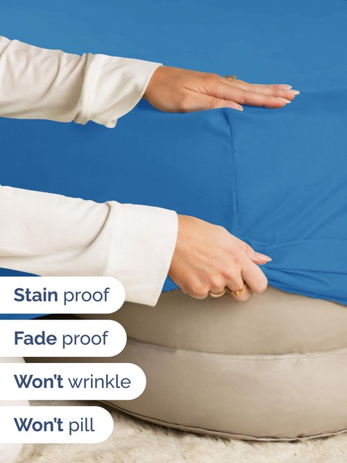 Extra Deep Cal King Fitted Sheet - Hotel Luxury Single Fitted Sheet Only - Easily Fits 18 inch to 24 inch Mattress - Ultra Soft, Wrinkle Free with Extra Deep Pockets - Breathable & Comfy - Royal Blue