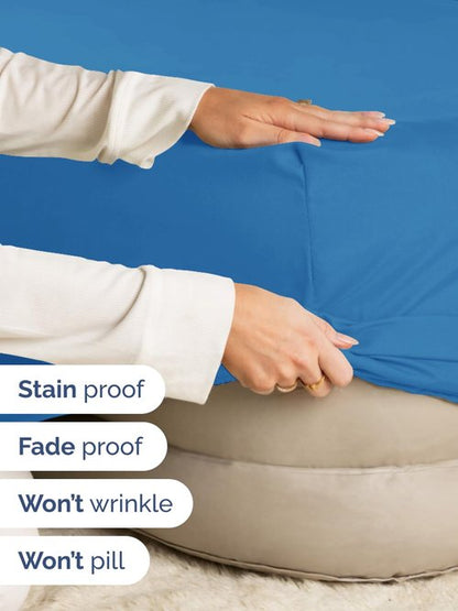 Extra Deep Cal King Fitted Sheet - Hotel Luxury Single Fitted Sheet Only - Easily Fits 18 inch to 24 inch Mattress - Ultra Soft, Wrinkle Free with Extra Deep Pockets - Breathable & Comfy - Royal Blue