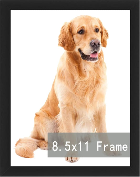 RUN HELIX 8.5x11 Picture Frame - Elegant Document & Diploma Display for Wall or Tabletop - Black