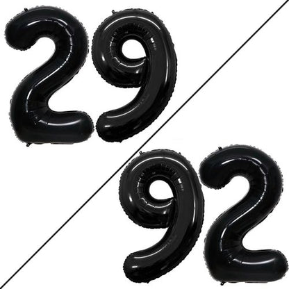 GOER 29th Birthday Balloons - Jumbo 42 Inch Foil Helium Decorations in Black | Perfect for Celebrations