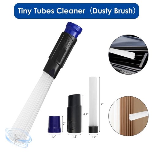 11 PCS Universal 1 1/4 Inch Vacuum Attachments Kit for Shop Vac Accessories with Vacuum Brush Attachments, Flexible Crevice Tool, Hose Adapters for 2 1/2" to 1 1/4" and 1 7/8" to 1" Hoses