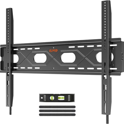 ELIVED Heavy Duty TV Mount for Most 50-120 Inch tvs Up to 220 lbs, Fixed Wall Mount Fits 16"/24"/ 32"/36" Studs, Low Profile TV Bracket up to VESA 950x600mm, 1.1" Space Saving