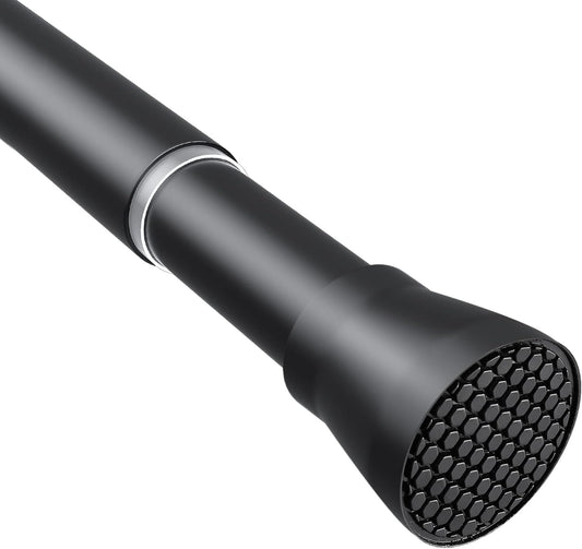 Skiennix Tension Curtain Rod - Adjustable 28-48 Inch Non-Slip Design for Windows & Closets