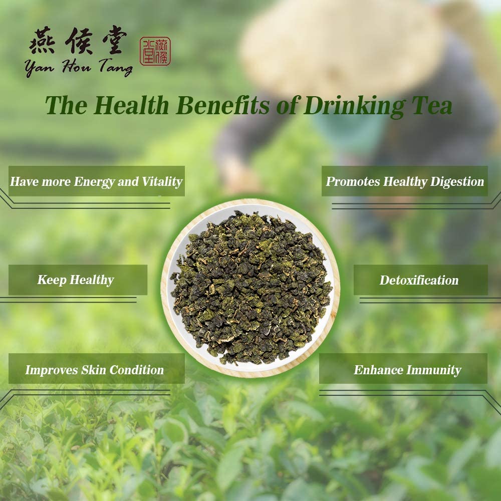 Yan Hou Tang Jin Xuan Milk Oolong Tea Loose Leaf Organic Taiwan Green Food for Detox Weight Loss - 150g Flavor Taste Formosa High Mountain Wulong Grown Caffeine Medium with US FDA SGS Verified…