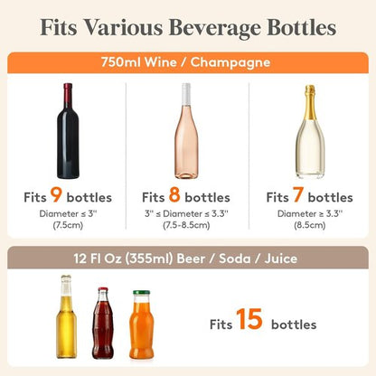 Lifewit 11.5L Ice Bucket for Parties 2 Pcs, Large Plastic Drink Cooler for Champagne Wine, Beer, Clear Beverage Tub for Mimosa & Cocktail Bar, Portable Chiller for Party Hosting & Serving
