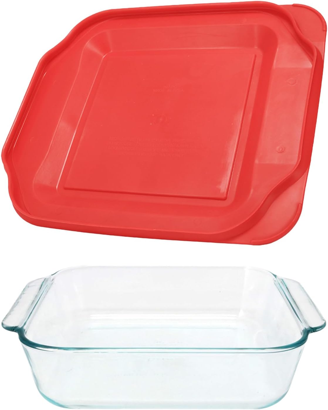 Pyrex 2qt Glass Baking Dish with Red Food Storage Lid - Durable & Made in USA