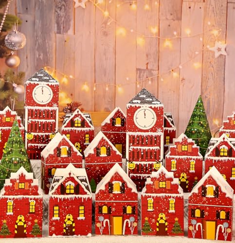 DIY Fillable Advent Calendar Boxes Set for Christmas Countdown Gift Wrapping