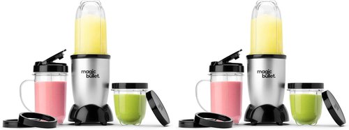 Magic Bullet Blender - 11-Piece Set in Silver | Compact Size for Quick Meal Prep