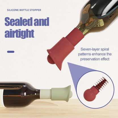 Silicone Wine Stopper for Wine Bottles, 2025 New Wine Stoppers for Wine Bottles, Seal Bottle Cover for Beer Champagne, Glass Bottle Sealer Covers Wine Stoppers for Home Use (8, Round Head)