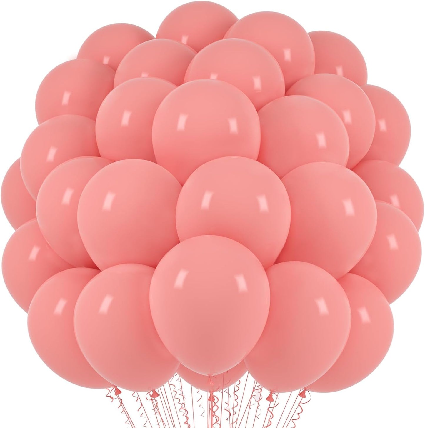 Voircoloria Retro Pink Balloons - 66 Pack 12-Inch Blush Pink Latex Balloons for Parties & Celebrations