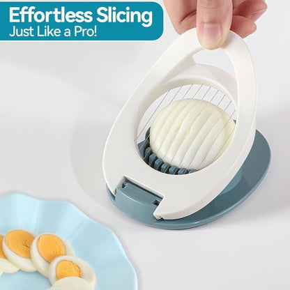 Egg Slicer & Dicer by [Brand Name] - Heavy Duty Stainless Steel Cutter for Hard Boiled Eggs & Soft Fruits