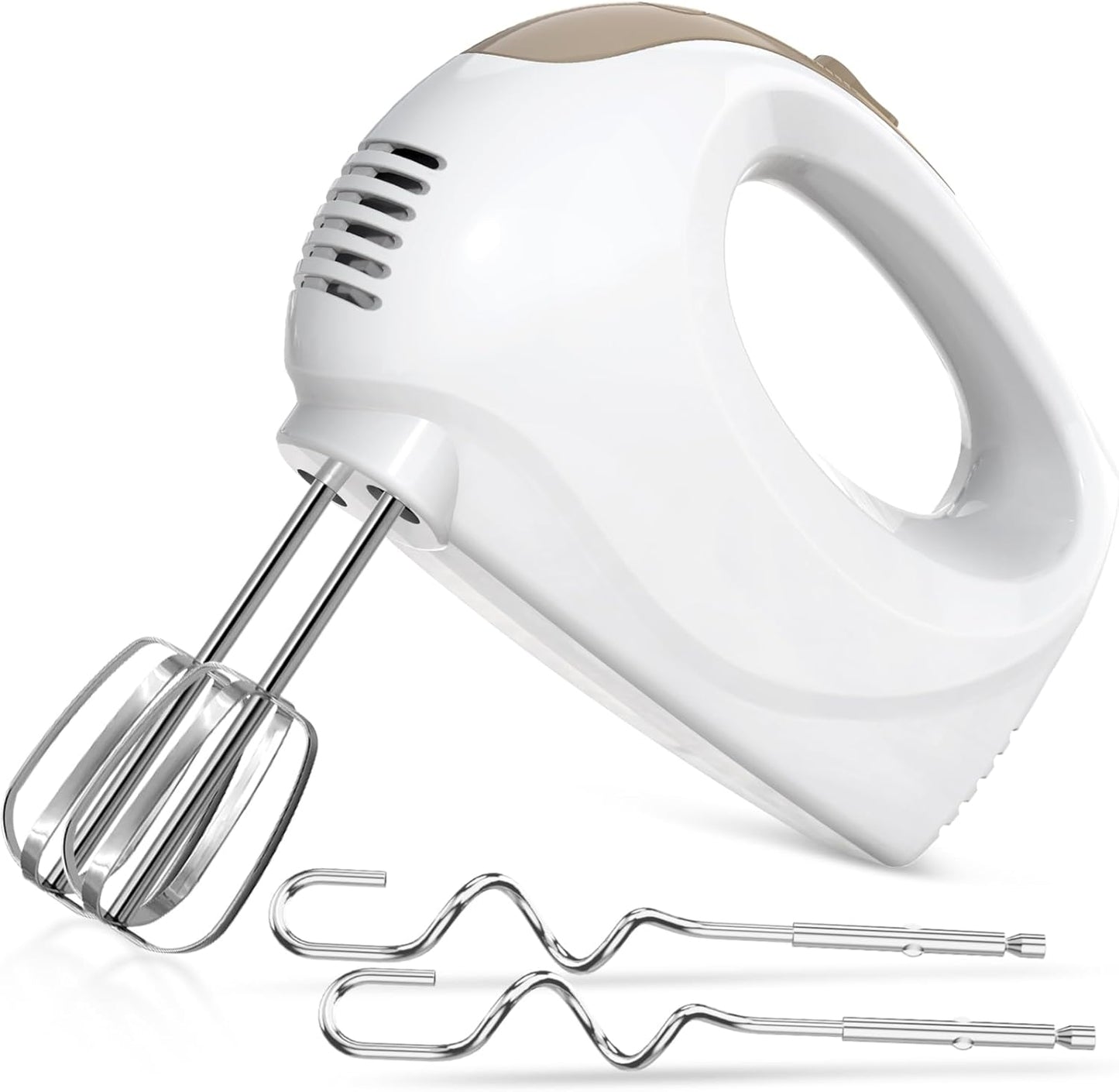 Skiennix 5-Speed Electric Hand Mixer - Portable & Lightweight with Whisk and Traditional Beaters, 120 Watts