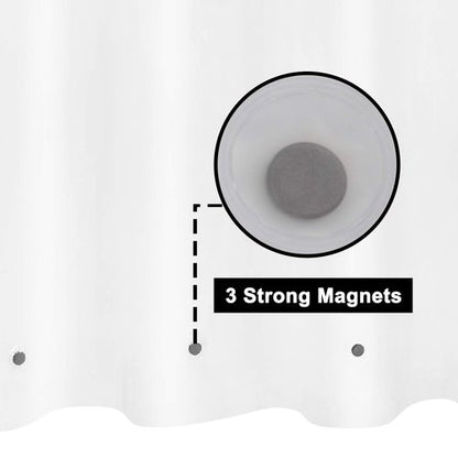 Barossa Design Frosted Stall Shower Curtain Liner with 3 Magnets - 36" x 72", Waterproof PEVA Shower Liner for Small Bathroom Stall, PVC Free, Metal Grommets - Frost, 36X72
