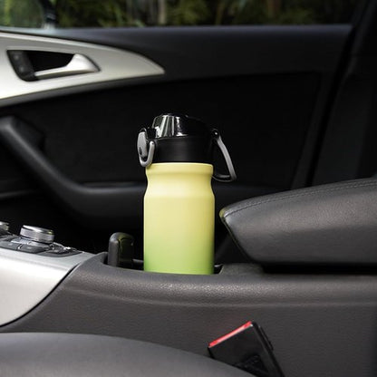 BJPKPK 18oz Insulated Water Bottle - BPA-Free Stainless Steel Thermal Flask with Straw | Cherry Blossom