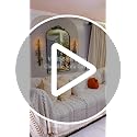 Boho Green Couch Cover for Sofa - Washable Pet-Friendly 2 Cushion Size