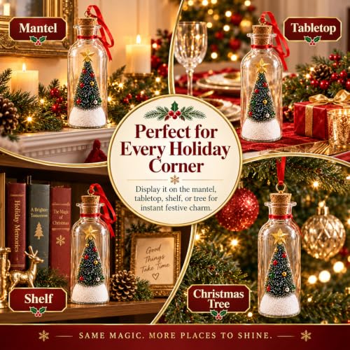 Recordable Christmas Tree Ornament with Bottle & Mini Tree