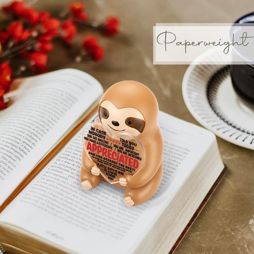 FOKCBOCM Sloth Figurine - Inspirational Gift for Friends & Coworkers | Encouragement Collectible