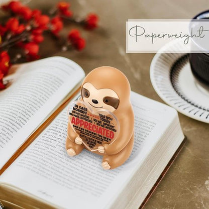 FOKCBOCM Sloth Figurine - Inspirational Gift for Friends & Coworkers | Encouragement Collectible