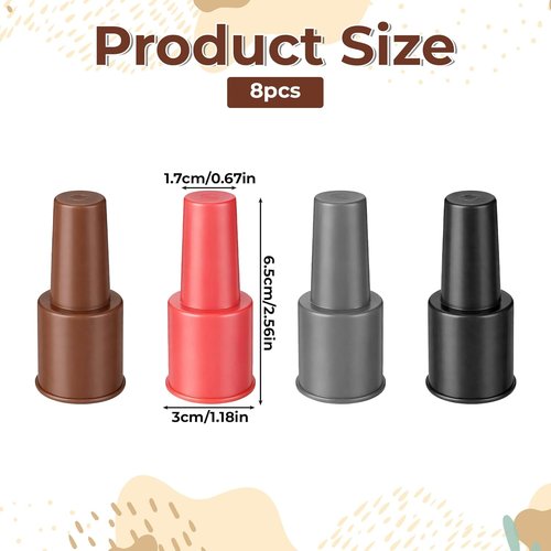 8 PCS Silicone Wine Stopper, 4 Colors Reusable & Unbreakable Glass Bottle Sealer Covers Wine Stoppers Soft Seal Bottle Cover Caps to Keep Wine Champagne Fresh Home Use