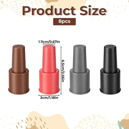 8 PCS Silicone Wine Stopper, 4 Colors Reusable & Unbreakable Glass Bottle Sealer Covers Wine Stoppers Soft Seal Bottle Cover Caps to Keep Wine Champagne Fresh Home Use