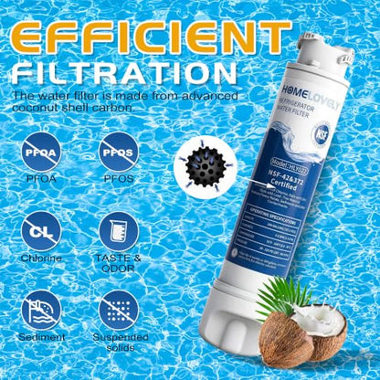 Water Filter Replacement Cartridge 3 Pack for Frigidaire & LG Refrigerators