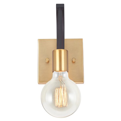 Aspen Creative 62174, One Metal Bathroom Light Fixture, 4-3/4" Wide, Transitional Design in Bronze Vanity Wall, 1