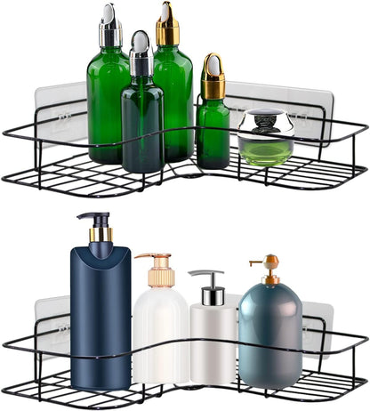 Skiennix Shower Caddy Adhesive | Strong Transparent No-Drill Replacement Pads - 2 Pack for Bathroom & Kitchen Storage