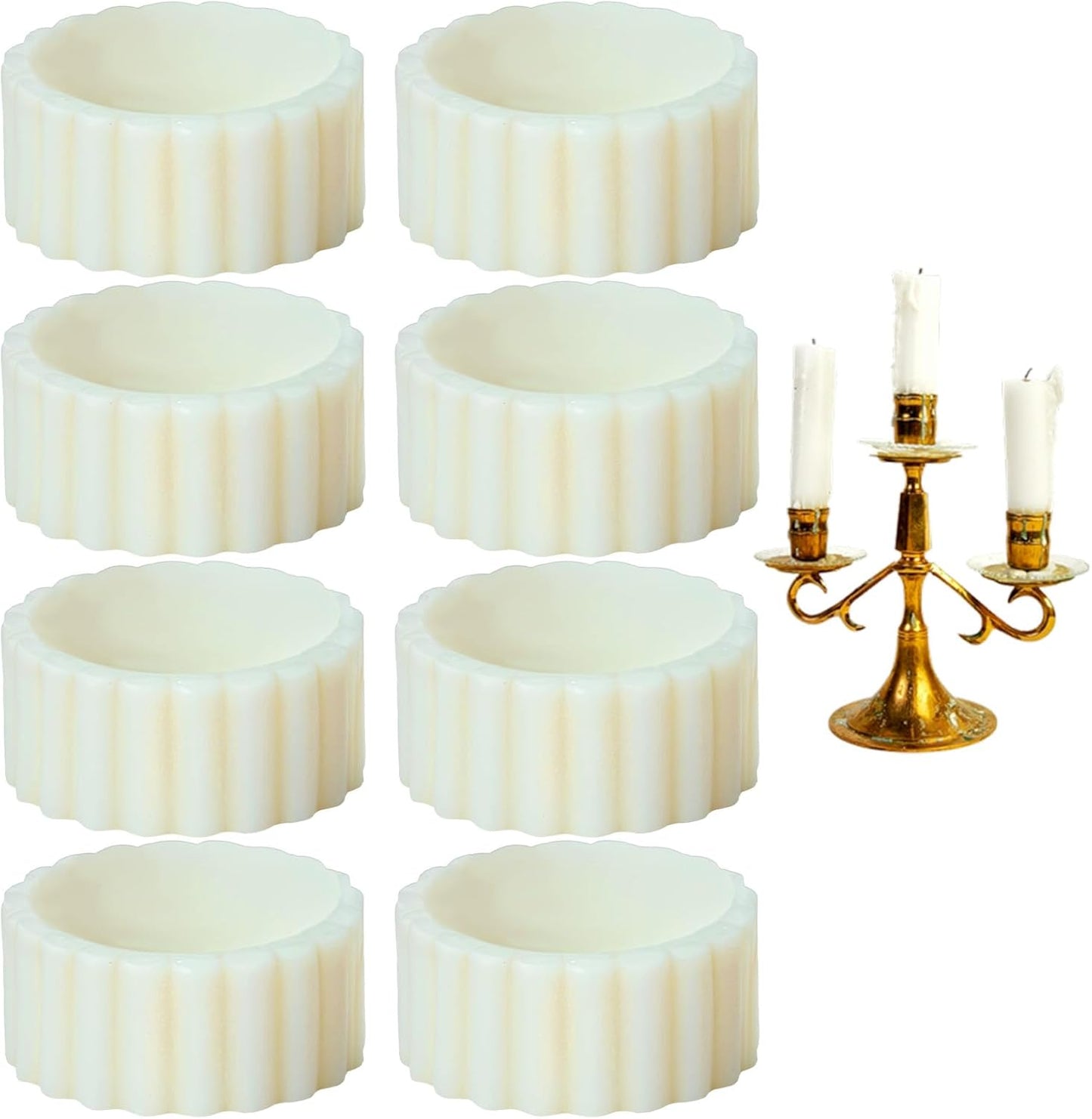 Rubber Taper Candle Grippers - 8PCS Silicone Holders for Weddings & Home Decor | Upright Fitters