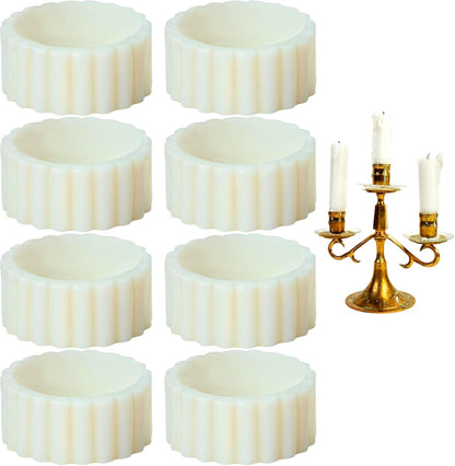 Rubber Taper Candle Grippers - 8PCS Silicone Holders for Weddings & Home Decor | Upright Fitters