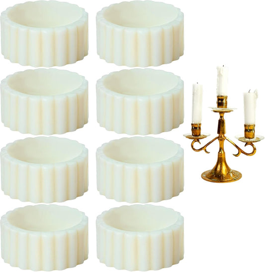 Rubber Taper Candle Grippers - 8PCS Silicone Holders for Weddings & Home Decor | Upright Fitters