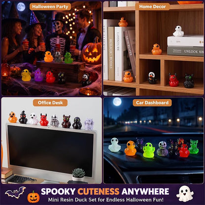 Halloween Mini Resin Duck Party Favors - 50 Count
