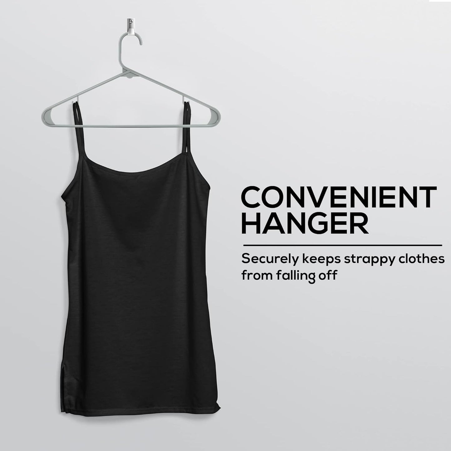 Utopia Home Plastic Hangers 50 Pack - Durable Space-Saving Closet Organizers - Ideal for Shirts, Pants & Coats (Grey)