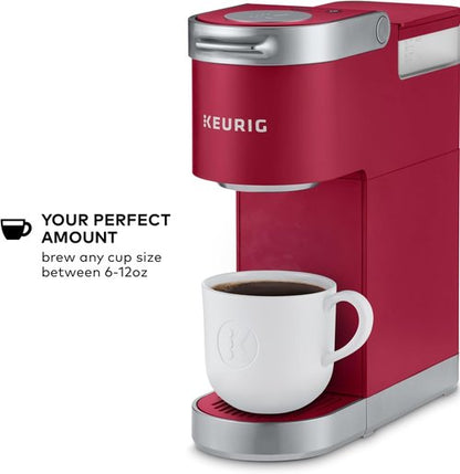 Keurig K-Mini Plus Coffee Maker - Single Serve K-Cup Pod Brewer | 6 to 12oz Sizes, Cardinal Red