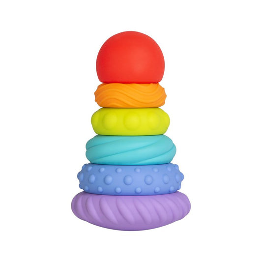 Ubbi Baby Teether Totter, Multi-Textured Food-Grade Silicone Teething Toy, 6 Piece Set, Early Development Toy
