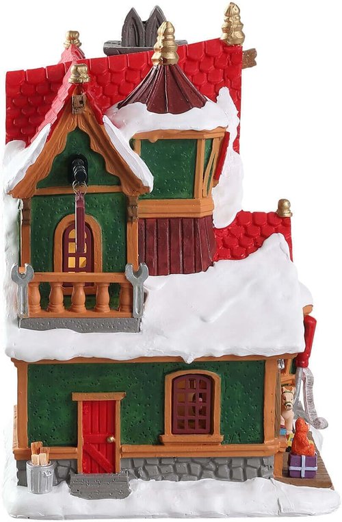 Lemax 75291 Lighted Elf Workshop Building | Santa's Wonderland Holiday Decor