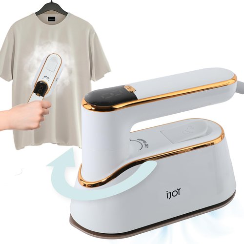 iJoy Travel Steamer Iron 1200W Portable Handheld with 4 Modes & LCD Display – Fast Heating in 10s, 180° Swivel Handle, Powerful Wrinkle Remover for Home, Dorm & Travel| Plancha a Vapor Para Ropa