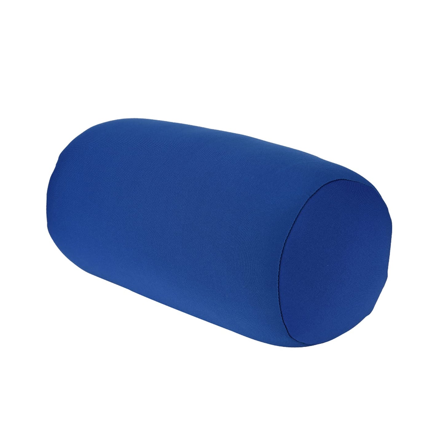 EBTOOLS Round Neck Pillow,Lower Back Support Cylinder Microbead Roll,Smooth Soft Touch Fabric,Tube Cervical Support for Travel or in Home,30×14CM (Blue)