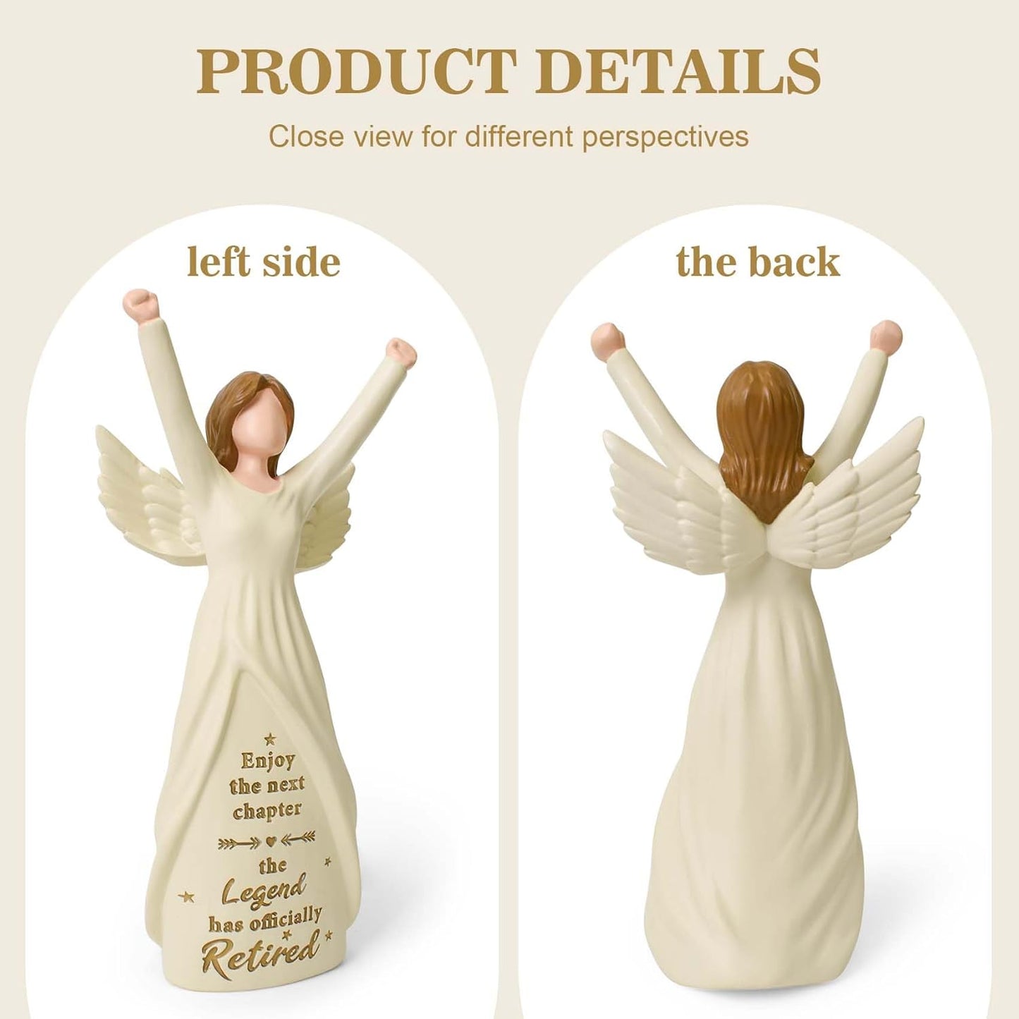 Regine Switzerland Retirement Gift - 7.5” Retired Angel Figurine for Women | Perfect for Coworkers & Friends