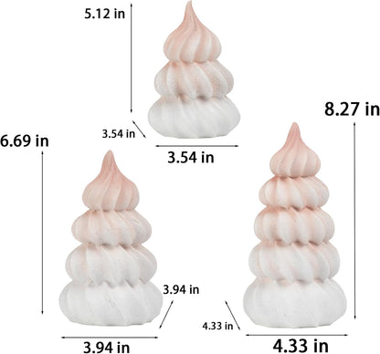 Resin Fantasy Meringue Tree Ornaments by Christmas Decorations | Unique Indoor Home Decor for Dining Table, Desk & Shelf - 11x11x21cm