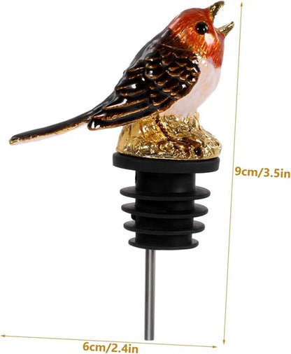 Bird Design Pourer Multi-functional Wine Bottle Pourer Sealers Zinc Alloy Wine Spout